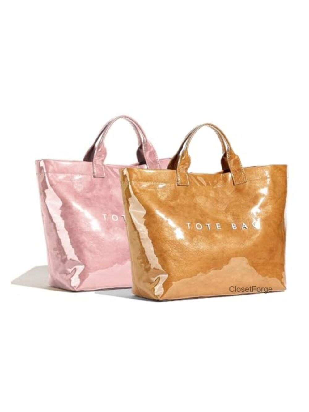 Tote Bag for Women Waterproof PVC Shopping Work Large Capacity